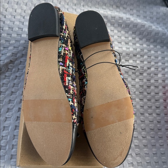 Steve Madden Navy and Multicolor Tweed Loafers - Picture 4 of 5